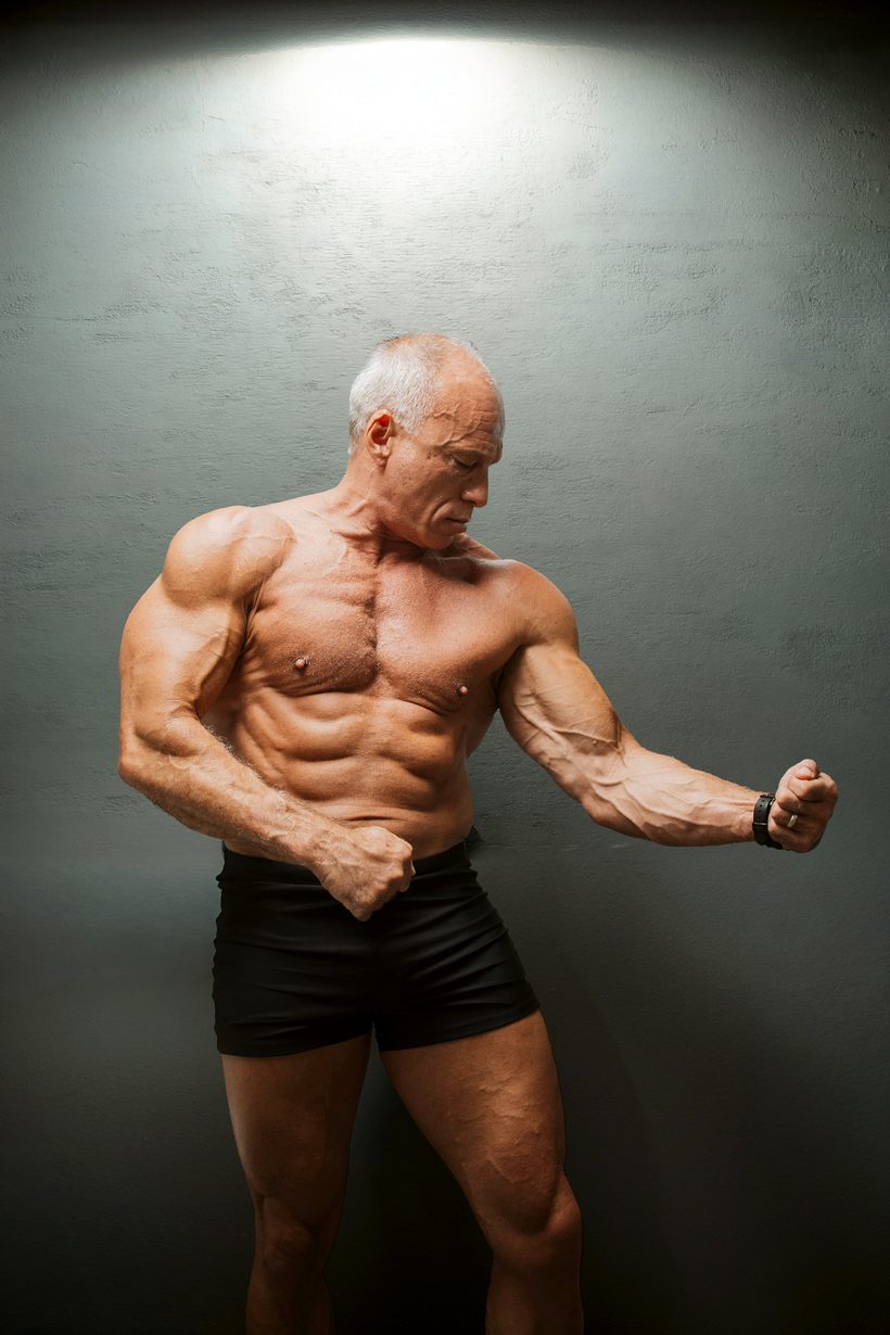 David Akouka posing at The Art of Muscle