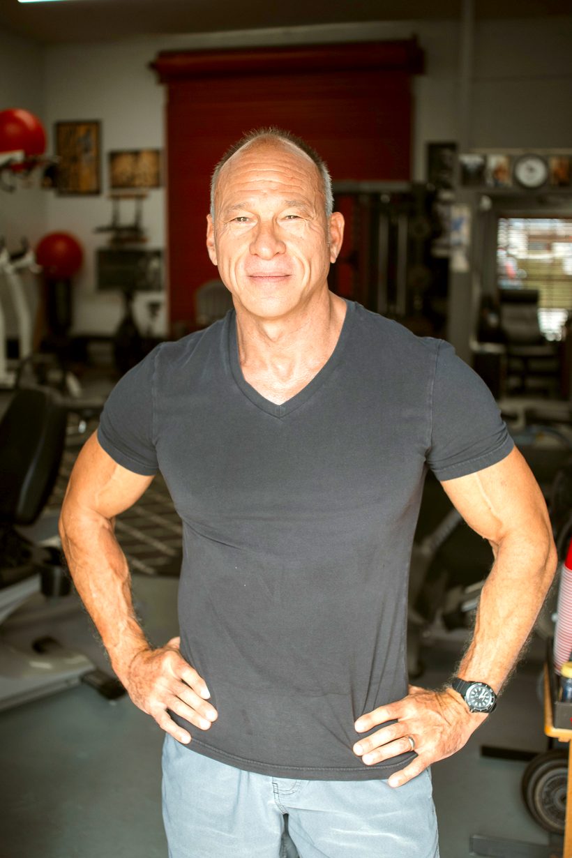 David Akouka in the training studio