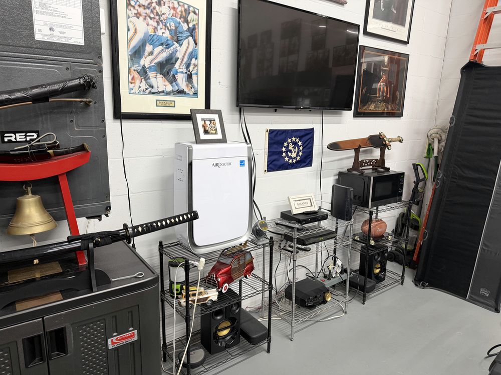 The bell, the blade and the studio memorabilia shelf