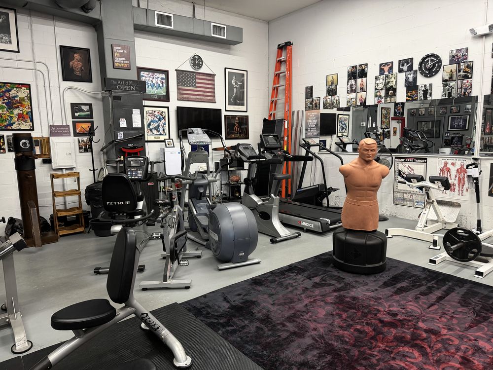 Treadmills, ellipticals and bikes in the cardio area